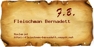 Fleischman Bernadett névjegykártya