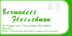 bernadett fleischman business card